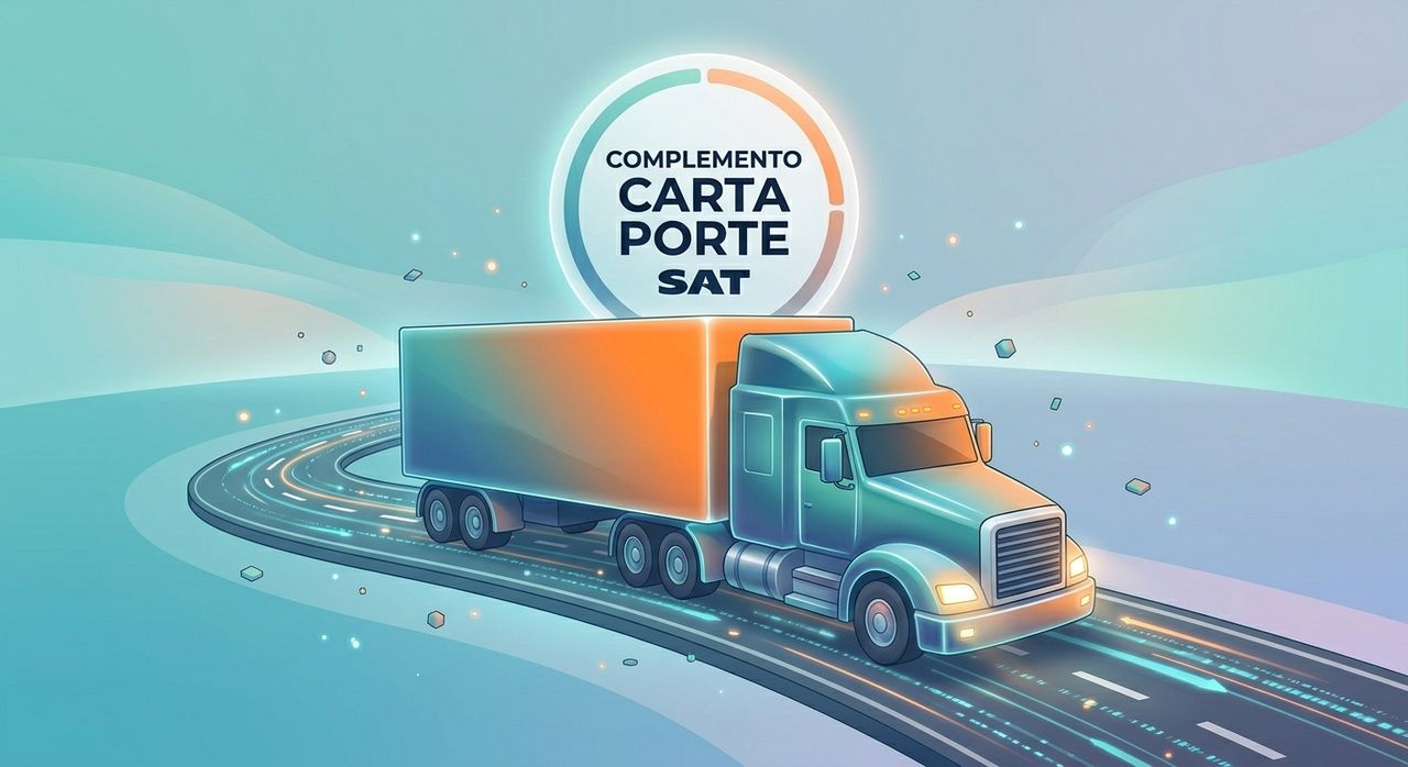 Camión de carga emitiendo su complemento Carta Porte 3.1 ante el SAT con Factura Web